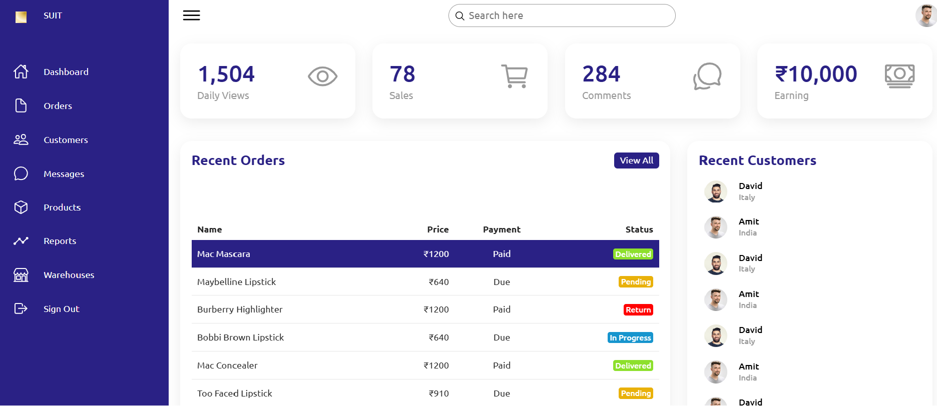 Admin Dashboard
